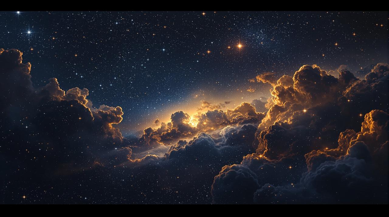 做ai短剧的网站 - 璀璨星空背景，闪亮的天狼星照耀夜空