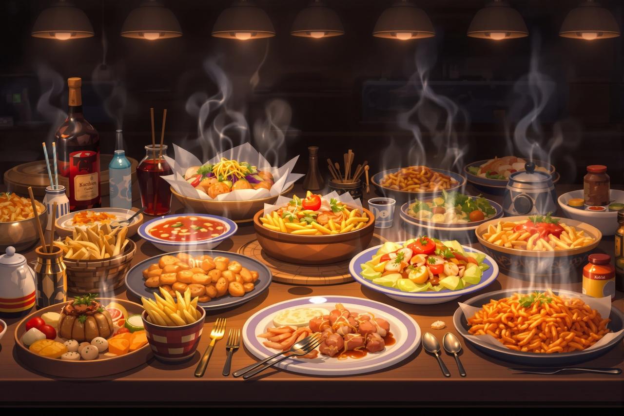做ai短剧的网站作品展示 - 食灵之宴 — 美食设定